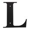 Village Wrought Iron Wall Decor with Metal Crafted Letter L, Small, Black